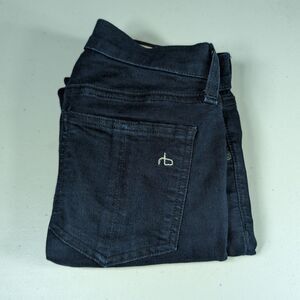 rag & bone Skinny Ankle Jeans Womens Size 23 Dark Blue Zip Pants